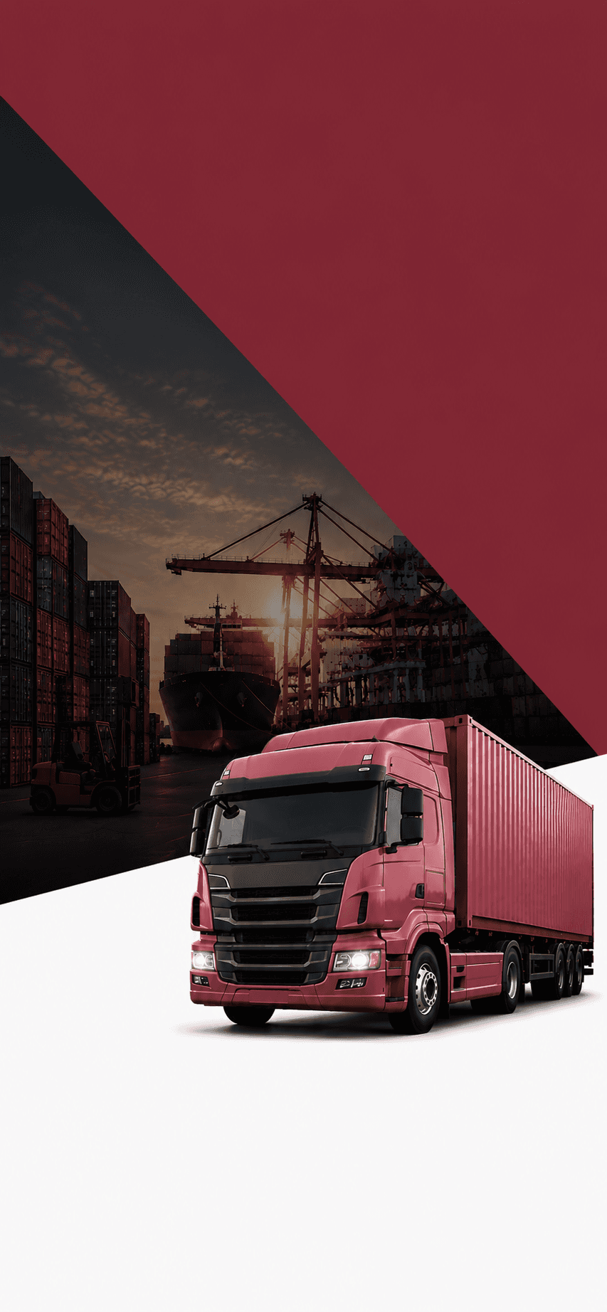 Khemka Shipping Agency cargo truck at a container port